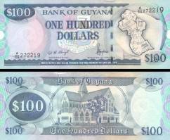 *100 Dolárov Guyana 1999 P31 UNC - Kliknutím na obrázok zatvorte -